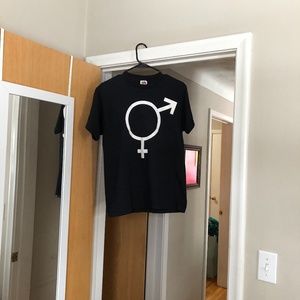Men's Trans symbol black t-shirt - .medium